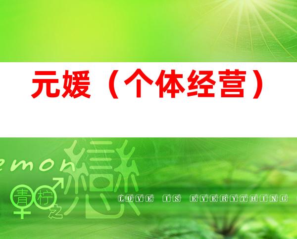 元媛（个体经营）